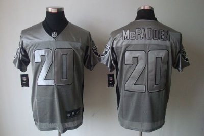 Jerseys Factory Cheap Nike Raiders #20 Darren McFadden Grey Shad