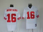 Jerseys Factory Cheap Mitchell and Ness 49ers Joe Montana #16 Em