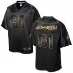 Jerseys Factory Cheap Nike Lions #81 Calvin Johnson Pro Line Bla