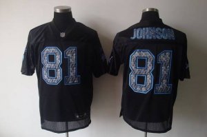 Jerseys Factory Cheap Sideline Black United Lions #81 Calvin Joh