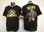 Jerseys Factory Cheap Nike Steelers #84 Antonio Brown Black Men'