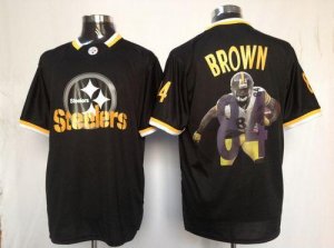 Jerseys Factory Cheap Nike Steelers #84 Antonio Brown Black Men'