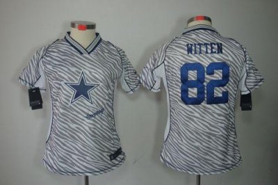 Jerseys Factory Cheap Nike Cowboys #82 Jason Witten Zebra Women'
