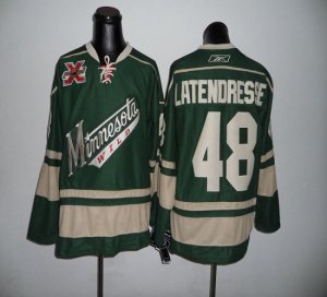 Jerseys Factory Cheap Wild #48 Latendresse Green With 10TH Patch
