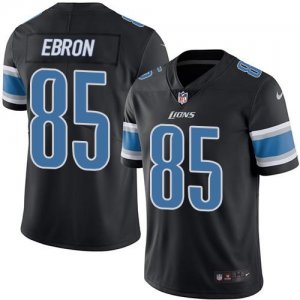 Jerseys Factory Cheap Nike Lions #85 Eric Ebron Black Men's Stit
