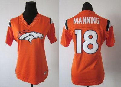 Jerseys Factory Cheap Nike Broncos #18 Peyton Manning Orange Tea
