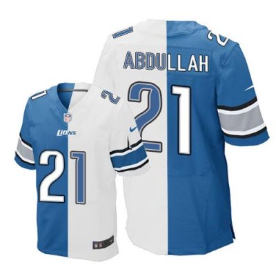 Jerseys Factory Cheap Nike Lions #21 Ameer Abdullah Blue/White M