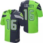 Jerseys Factory Cheap Nike Seahawks #16 Tyler Lockett Steel Blue