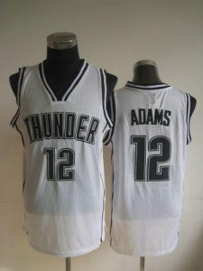 Jerseys Factory Cheap Thunder #12 Steven Adams White on White St