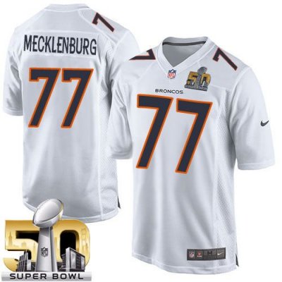 Jerseys Factory Cheap Nike Broncos #77 Karl Mecklenburg White Su