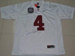 Jerseys Factory Cheap Crimson Tide #4 Marquis Maze White 2012 BC
