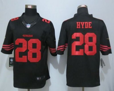 Jerseys Factory Cheap Nike 49ers #28 Carlos Hyde Black Alternate