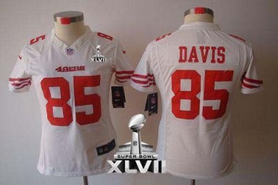 Jerseys Factory Cheap Nike 49ers #85 Vernon Davis White Super Bo