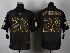Jerseys Factory Cheap Nike Vikings #28 Adrian Peterson Black Gol