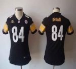 Jerseys Factory Cheap Nike Steelers #84 Antonio Brown Black Team