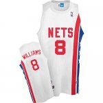 Jerseys Factory Cheap Nets #8 Deron Williams White ABA Hardwood