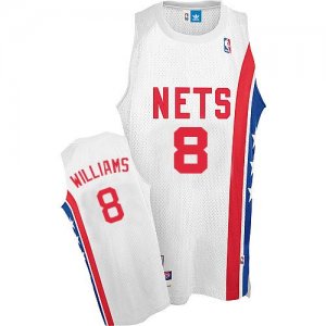 Jerseys Factory Cheap Nets #8 Deron Williams White ABA Hardwood