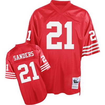Jerseys Factory Cheap Mitchell and Ness 49ers #21 Deion Sanders