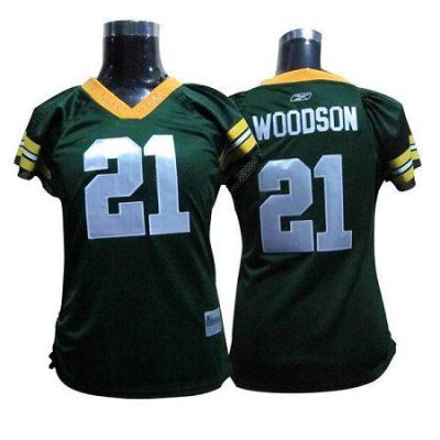 Jerseys Factory Cheap Packers #21 Charles Woodson Green Women's