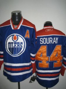 Jerseys Factory Cheap Oilers #44 Sheldon Souray Embroidered Ligh