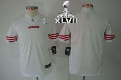 Jerseys Factory Cheap Nike 49ers Blank White Youth Super Bowl XL