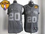 Jerseys Factory Cheap Spurs #20 Manu Ginobili Grey Static Fashio