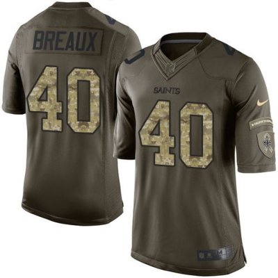 Jerseys Factory Cheap Nike Saints #40 Delvin Breaux Green Men's