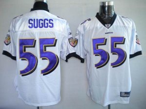 Jerseys Factory Cheap Ravens #55 Terrell Suggs White Stitched NF