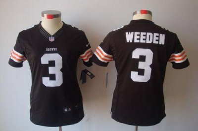 Jerseys Factory Cheap Nike Browns #3 Brandon Weeden Brown Team C