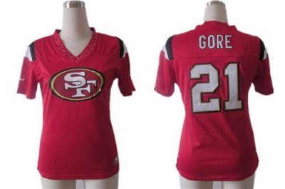 Jerseys Factory Cheap Nike 49ers #21 Frank Gore Red Team Color W