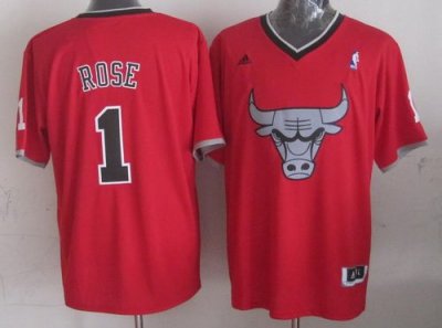 Jerseys Factory Cheap Bulls #1 Derrick Rose Red 2013 Christmas D