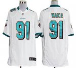 Jerseys Factory Cheap Nike Dolphins #91 Cameron Wake White Men's