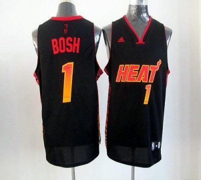 Jerseys Factory Cheap Heat #1 Chris Bosh Black Stitched NBA Vibe
