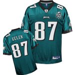 Jerseys Factory Cheap Eagles Brent Celek #87 Green Stitched Team
