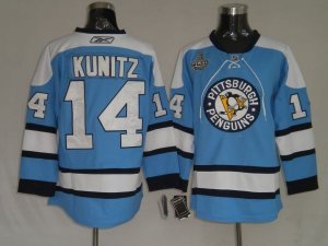 Jerseys Factory Cheap Penguins #14 Chris Kunitz Embroidered Blue