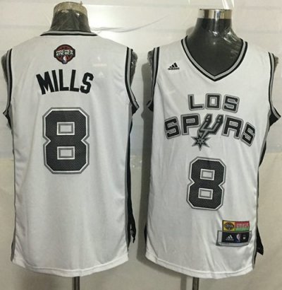 Jerseys Factory Cheap Spurs #8 Patty Mills White Latin Nights St