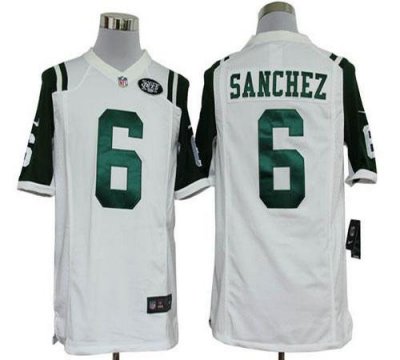 Jerseys Factory Cheap Nike Jets #6 Mark Sanchez White Men's Stit