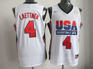 Jerseys Factory Cheap Nike Team USA #4 Christian Laettner White