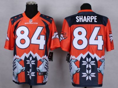 Jerseys Factory Cheap Nike Broncos #84 Shannon Sharpe Orange Men