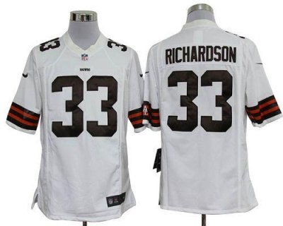 Jerseys Factory Cheap Nike Browns #33 Trent Richardson White Men