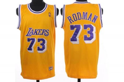 Jerseys Factory Cheap Mitchell and Ness Lakers #73 Dennis Rodman