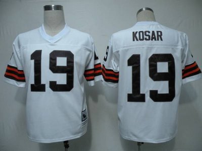 Jerseys Factory Cheap Mitchell & Ness Browns #19 Bernie Kosar Wh