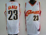 Jerseys Factory Cheap Cavaliers #23 LeBron James Embroidered Whi