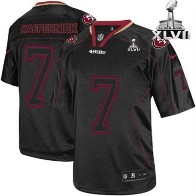 Jerseys Factory Cheap Nike 49ers #7 Colin Kaepernick Lights Out