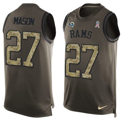 Jerseys Factory Cheap Nike Rams #27 Tre Mason Green Men's Stitch