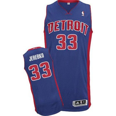Jerseys Factory Cheap Revolution 30 Pistons #33 Jonas Jerebko Bl