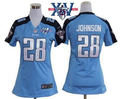 Jerseys Factory Cheap Nike Titans #28 Chris Johnson Light Blue T