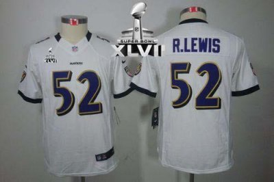Jerseys Factory Cheap Nike Ravens #52 Ray Lewis White Super Bowl