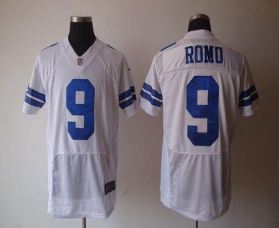 Jerseys Factory Cheap Nike Cowboys #9 Tony Romo White Men's Embr