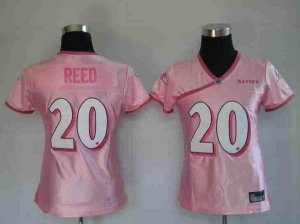 Jerseys Factory Cheap Ravens #20 Ed Reed Lady Pink Embroidered N